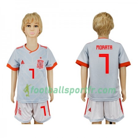 Tenue Espagne Morata 7 Enfant Exterieur Coupe du monde 2018 Maillot de Foot